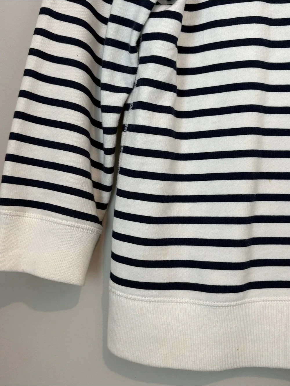 J.Crew Stripe Jewel Nautical Preppy Summer Sweatshirt Embellishment Medium
